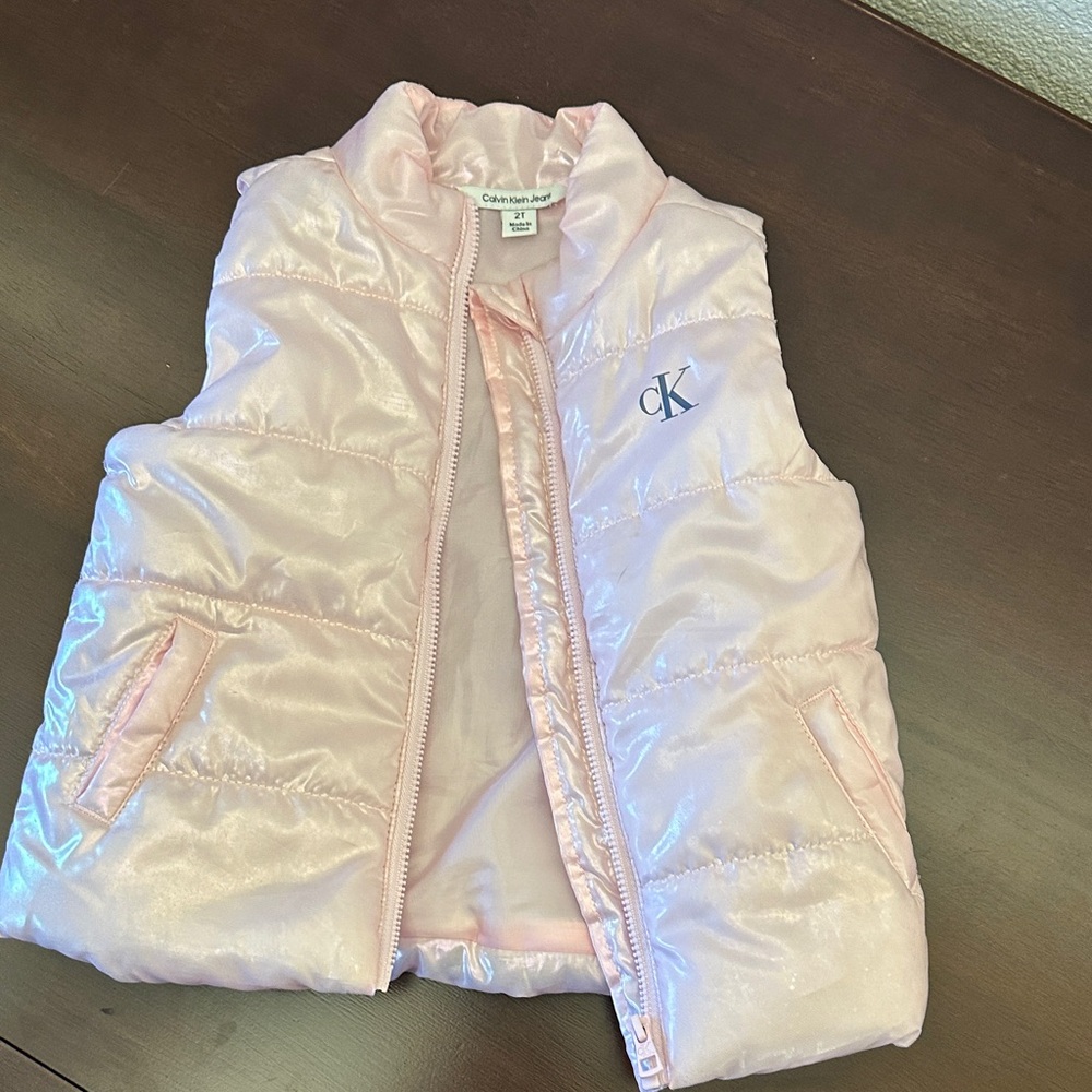 Calvin Klein Light Pink Quilted Vest